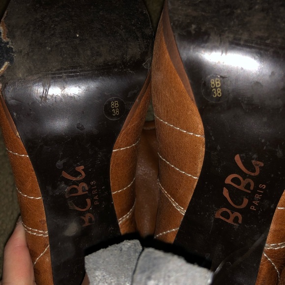 BCBG brown cowboy high heeled cowboy boots 8 - Picture 4 of 4